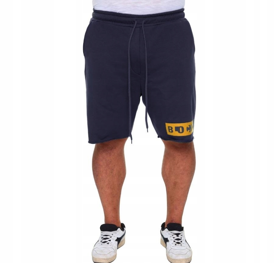 Block38 Krátké Kraťasy Dresové Námořnická Modrá 4XL obvod 116 cm