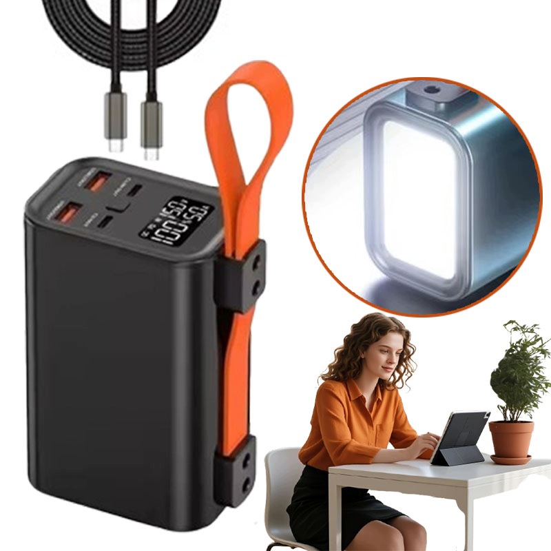 Powerbanka 100W Rychlé Nabíjení 30000 mAh Amper Wolt Pro Notebook 2xPD