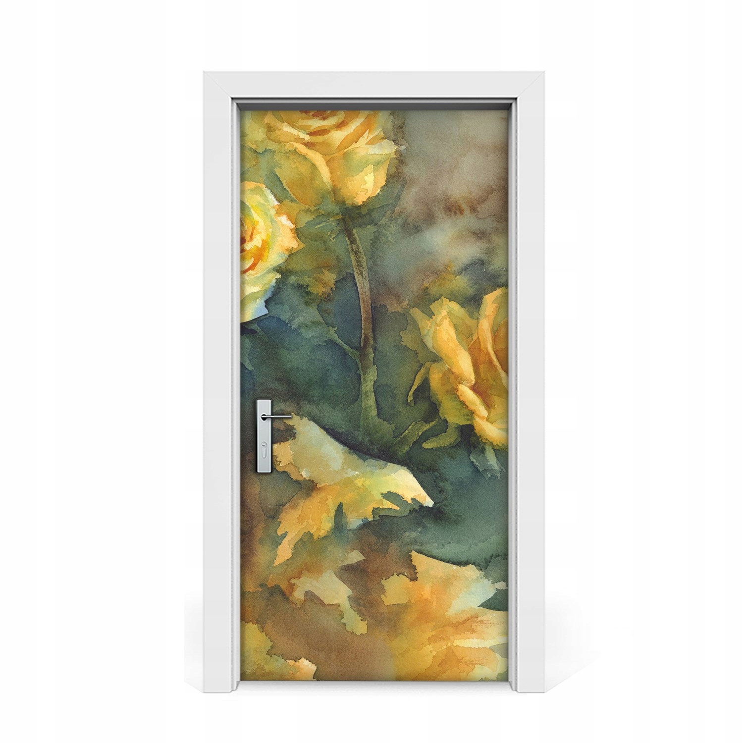 

Naklejka na drzwi Bukiet Żółtych Róż 95x205