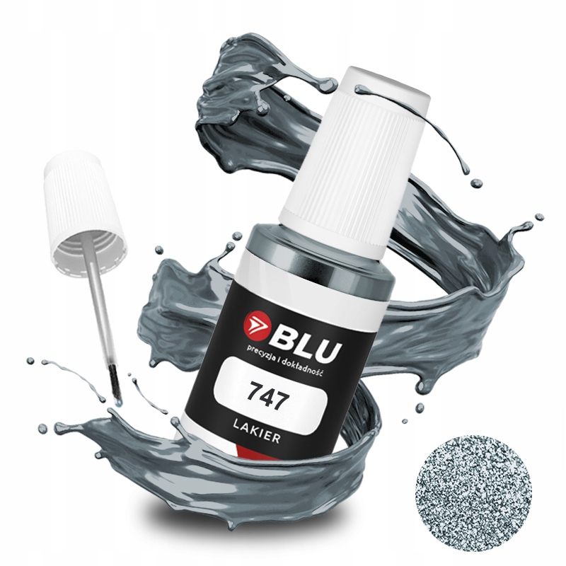 Lakier zaprawka samochodowa 747 szary perlitgrau do Mercedes 20ml Blu