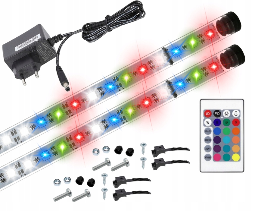 Led Rgb akvárium s dálkovým ovládáním 2x50 cm I+I