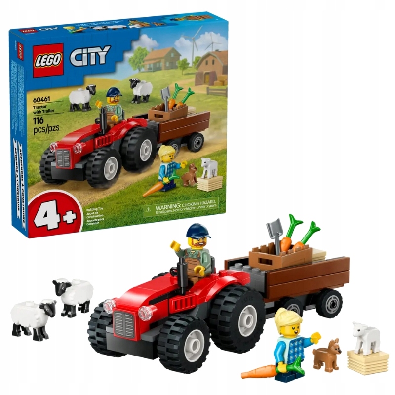 Zestaw Lego 60461 City Czerwony Traktor Z Przyczepą I Owcą Klocki