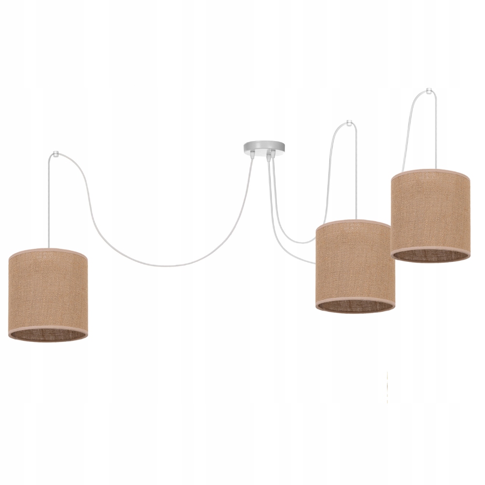 Spider Závěsná Stropní Lampa Jutová Tuba Juta