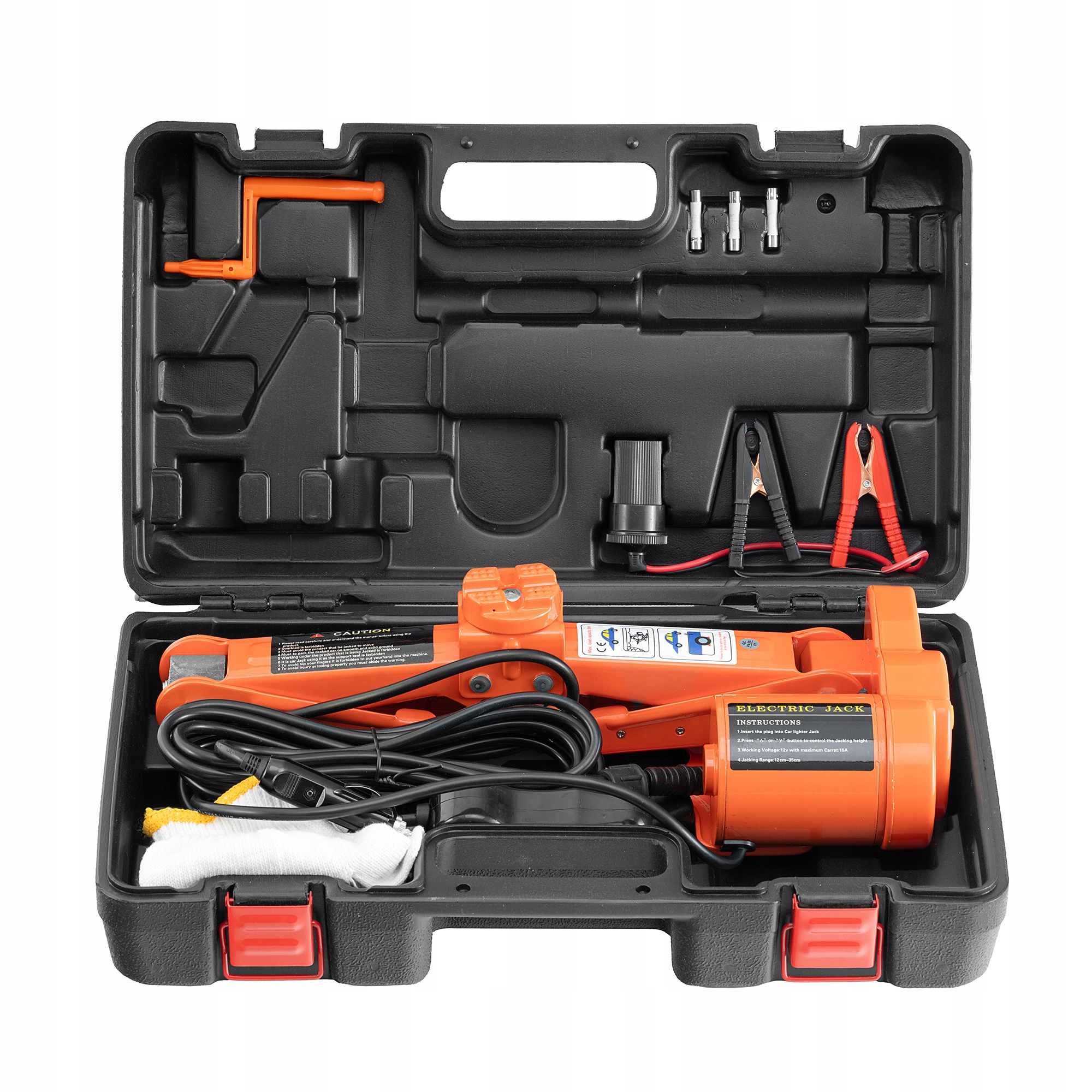 Podnośnik Lewarek Elektryczny 3T 12V 120-350MM Walizka Sevico