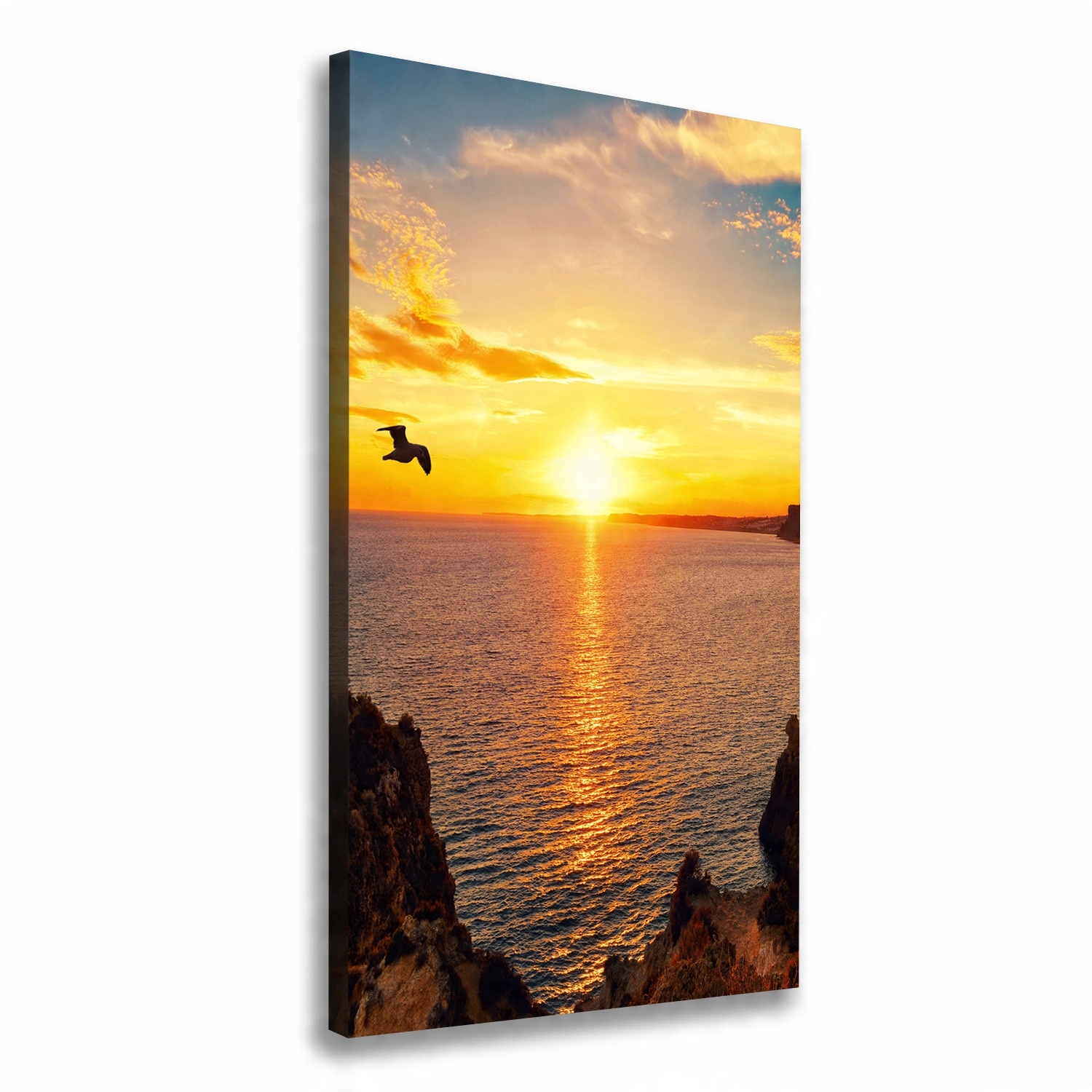 

Foto obraz na płótnie Zachód słońca morze 70x140cm