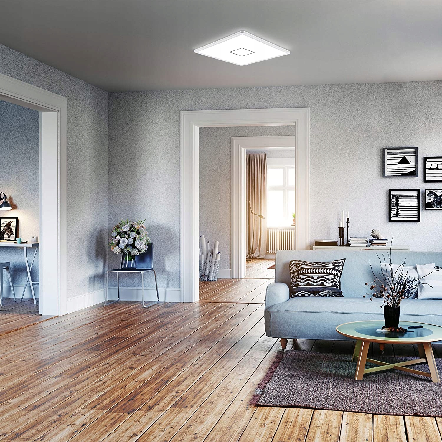 LAMPA SUFITOWA - PŁASKI PLAFON LED 18W - BIAŁY - POKÓJ - KUCHNIA - KORYTARZ Zasilanie sieciowe