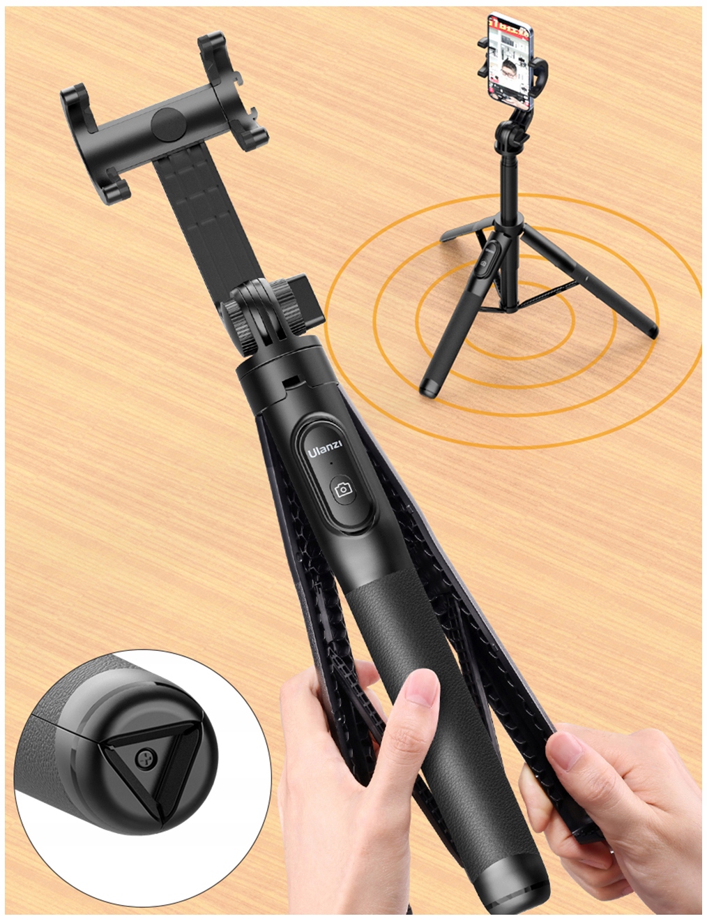 Statyw Monopod Kijek Selfie Bluetooth do iPhone 16 15 14 13 12 11 Pro Max Model SK-03