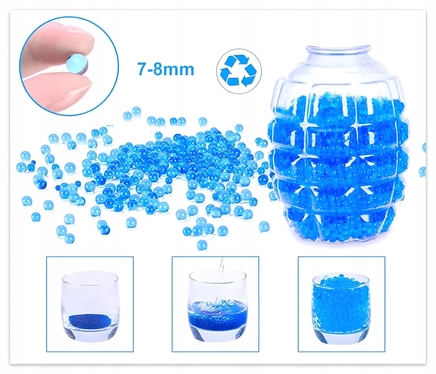 KARABIN NA KULKI ŻELOWE GEL BLASTER GUN MASZYNOWY AUTOMATYCZNY USB + NABOJE Marka inna