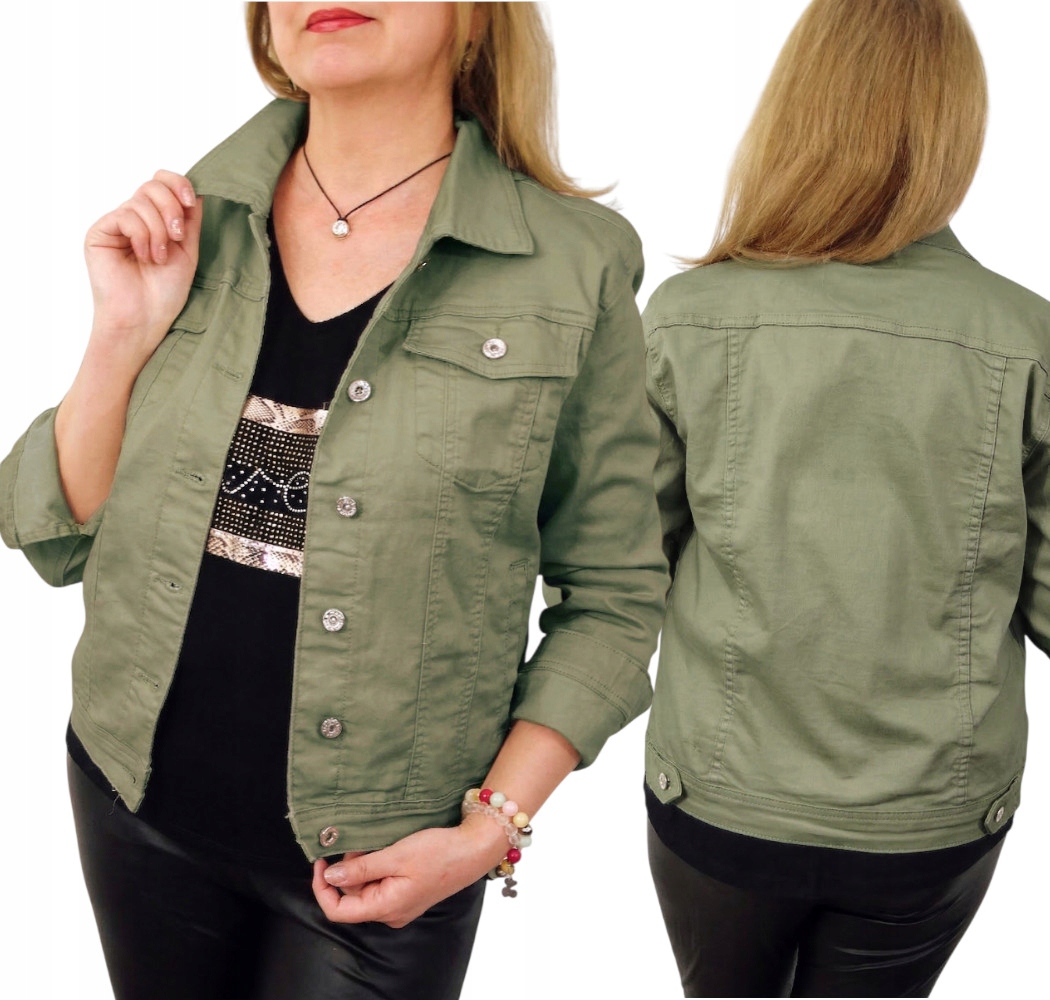 Kurtka Jeansowa Damska Katana Gładka Klasyczna Kaja 5XL 50