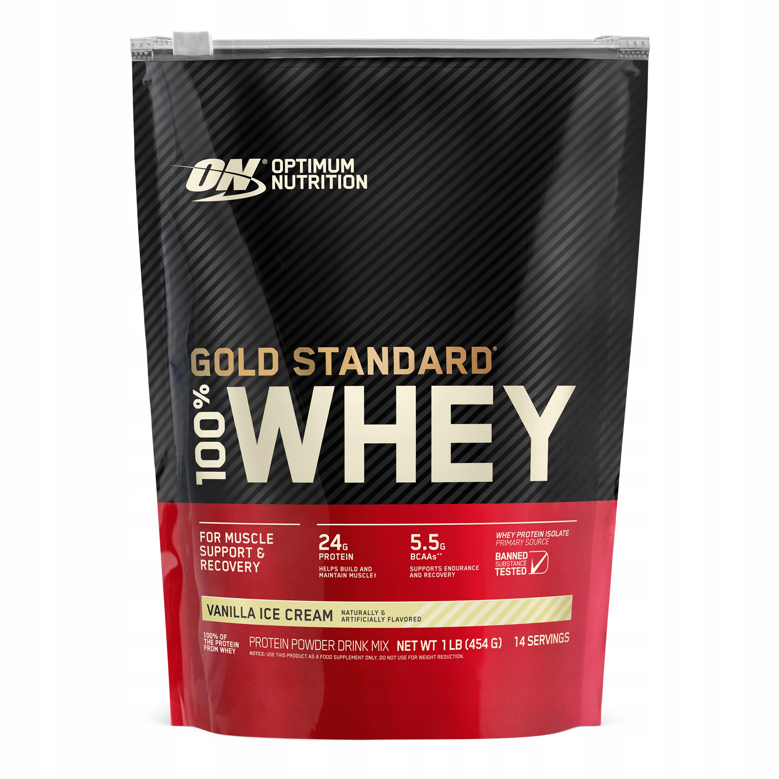 Protein Optimum Nutrition Gold Standard Whey 450 g Vanilka Zmrzlina 15 porcí