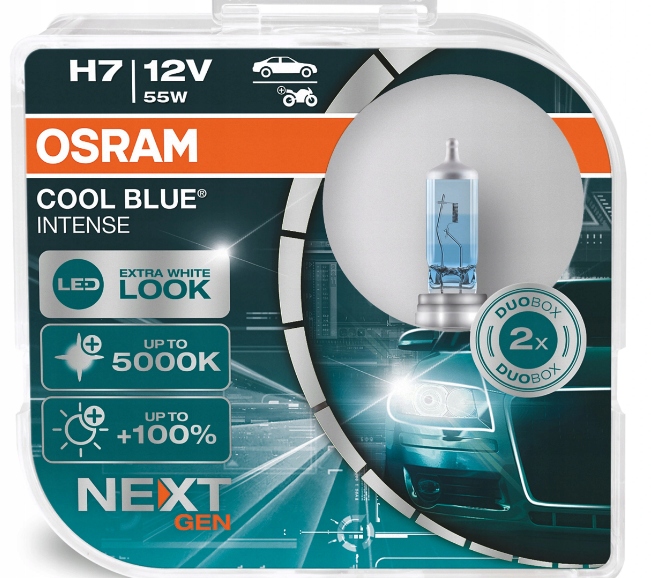 

Żarówki samochodow Osram H7 55W Cool Blue Next Gen