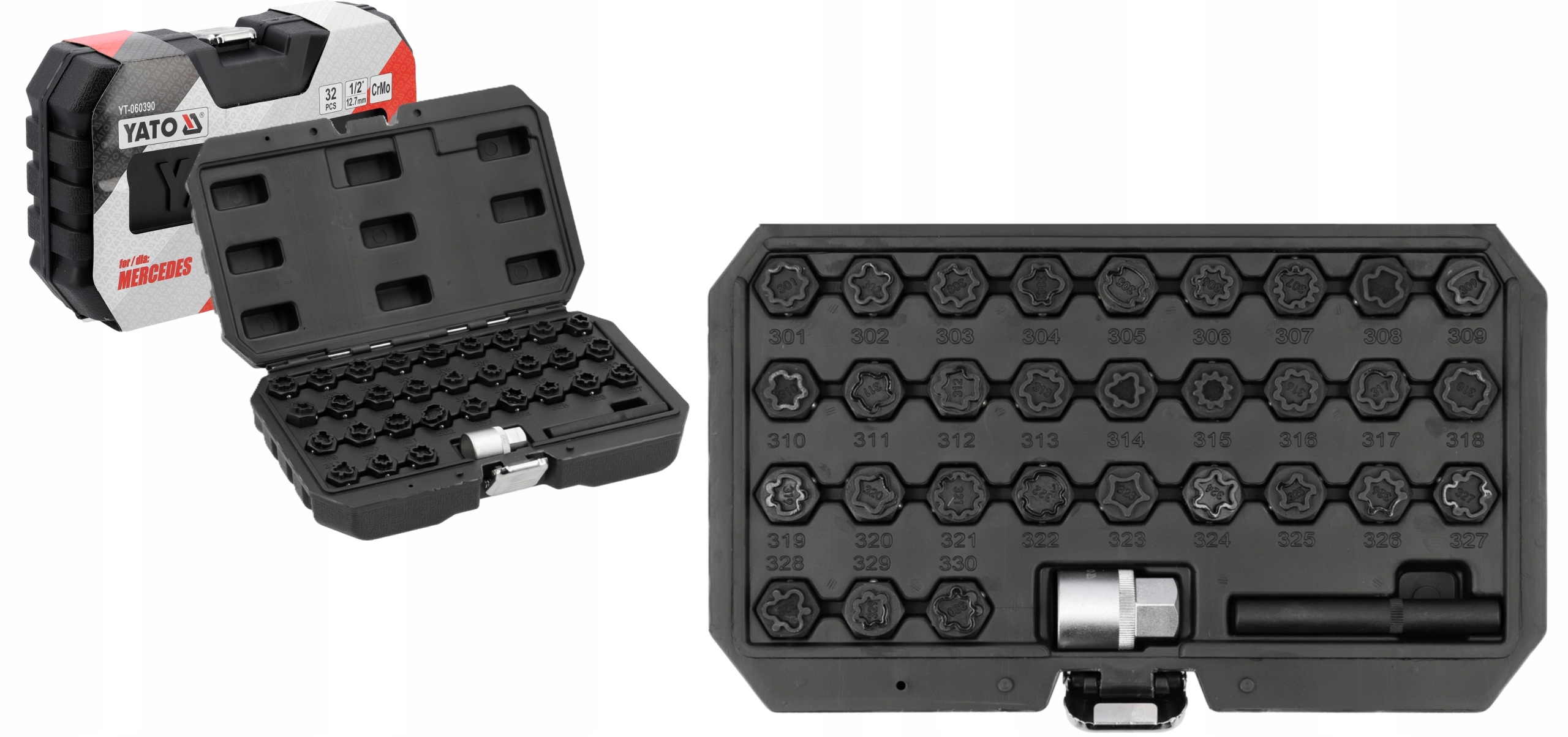 Sada Nástrčiek Pre Zabezpečovacie Skrutky Mercedes Yato