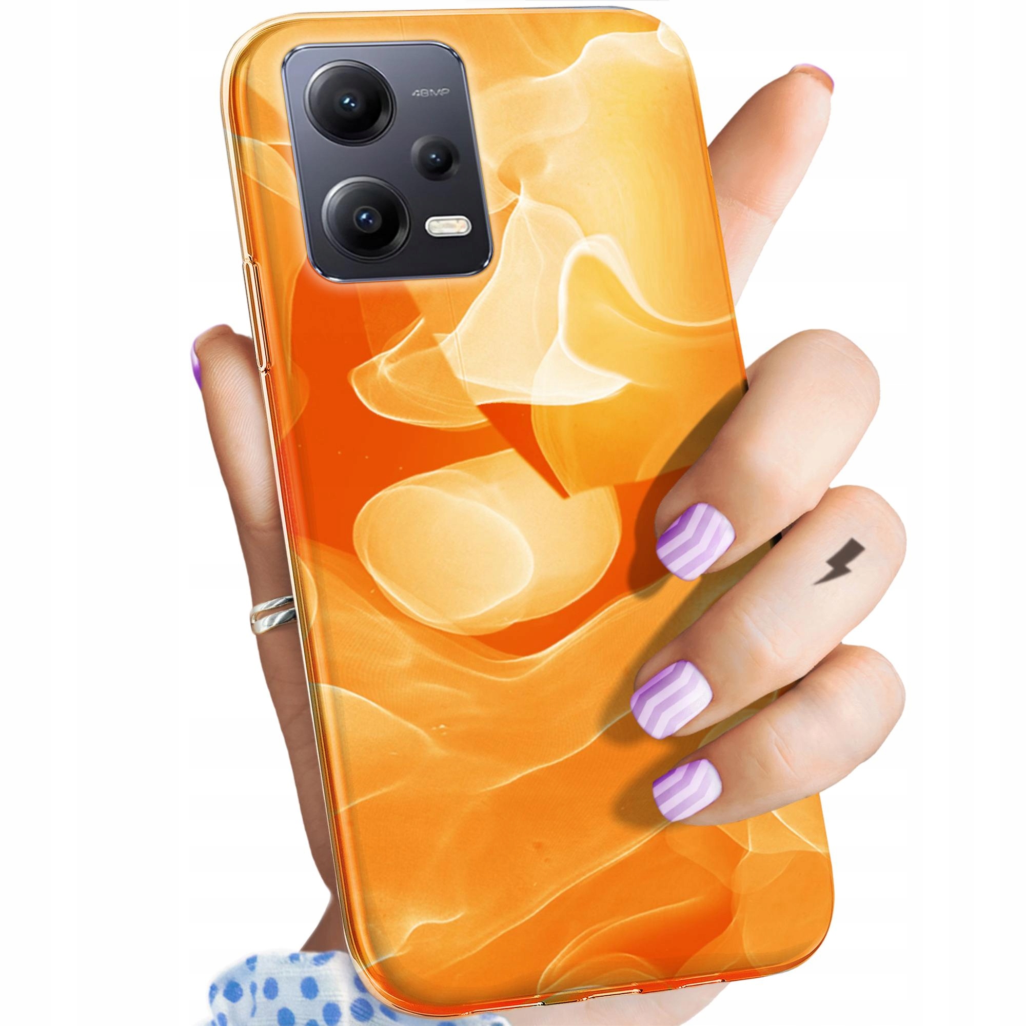 Etui Do Redmi Note 12 5G Poco X5 Pomarańczowe Pomarańcze Orange