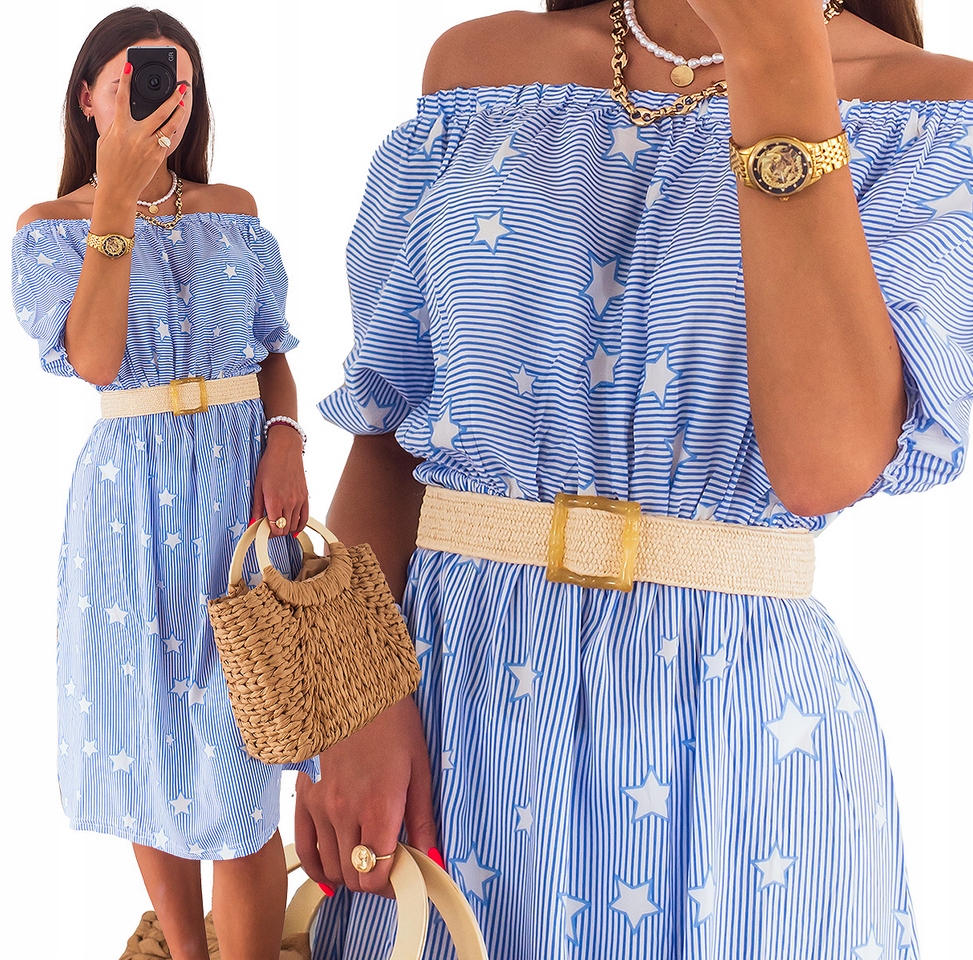 

Letnia Sukienka Hiszpanka kwiaty Kolory M/L N863