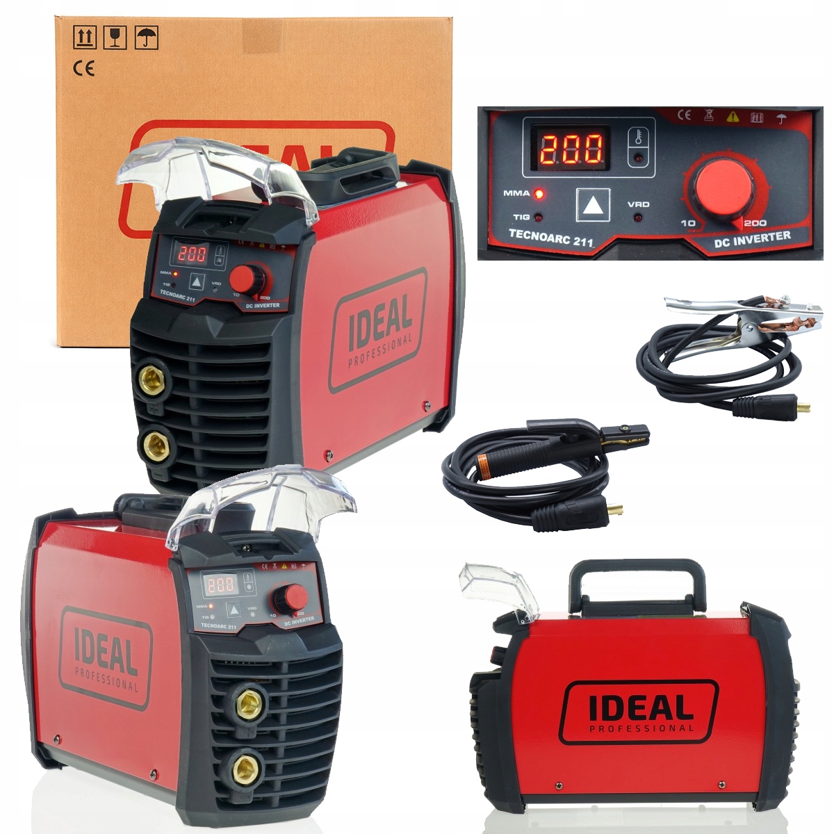 Ideal Spawarka inwerterowa Tecno Arc 211 Igbt Mma/tig DC Lift 200A Vrd