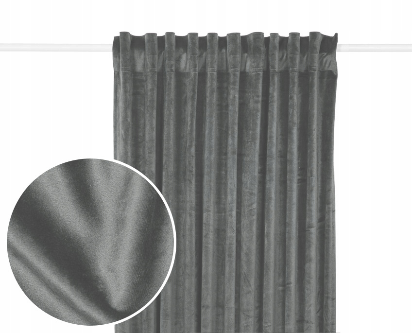 

Zasłona Welurowa dobrze zaciemniająca 140x270cm