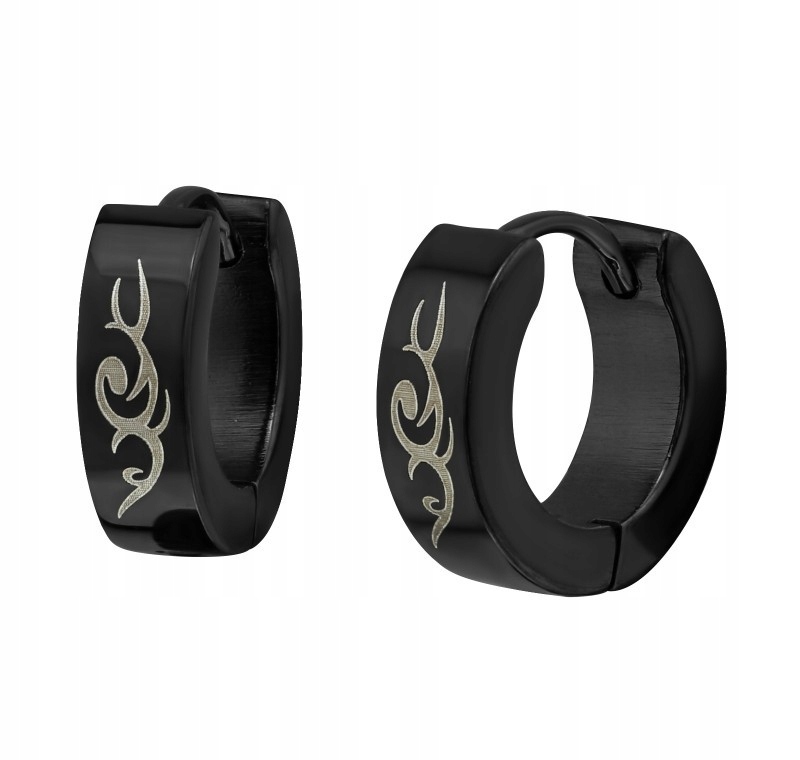 

Kolczyk stalowy czarny 1,3 cm Sztuka ciernie jasne