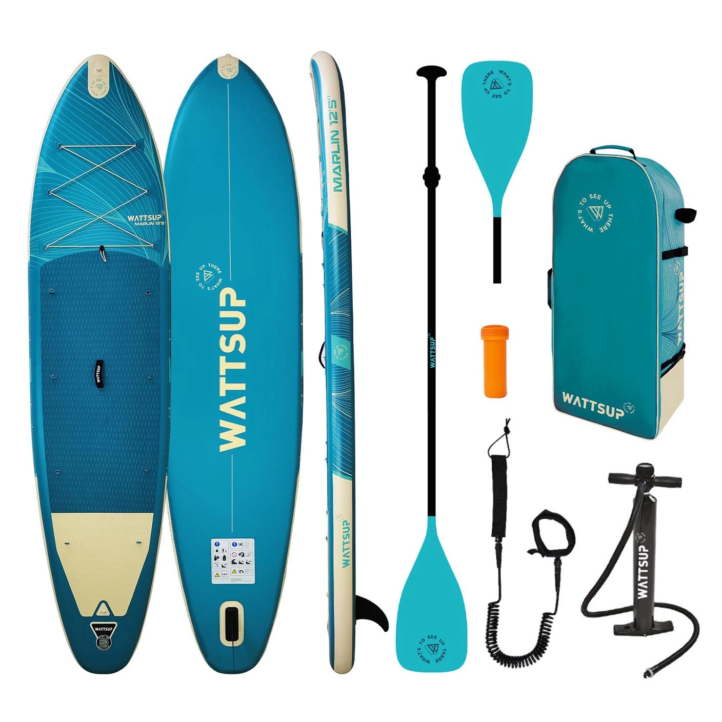Deska Sup pompowana rodzinna Wattsup dwuosobowa Marlin 2025 12'5 378 cm