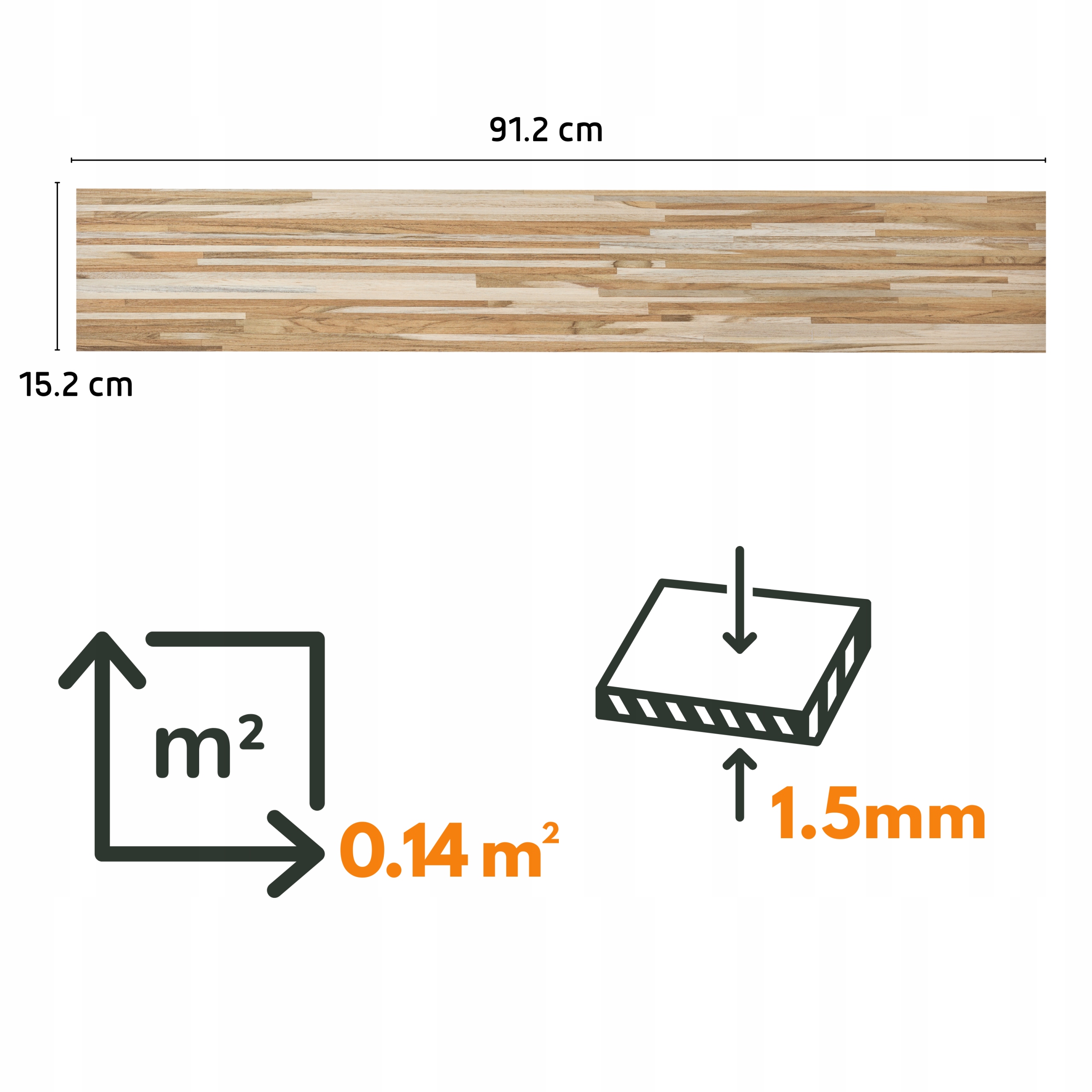 Panele Winylowe Samoprzylepne 5m² SŁONECZNY PARKIET Deski parkiet WODOODP* Kod producenta GA301-4-SZT