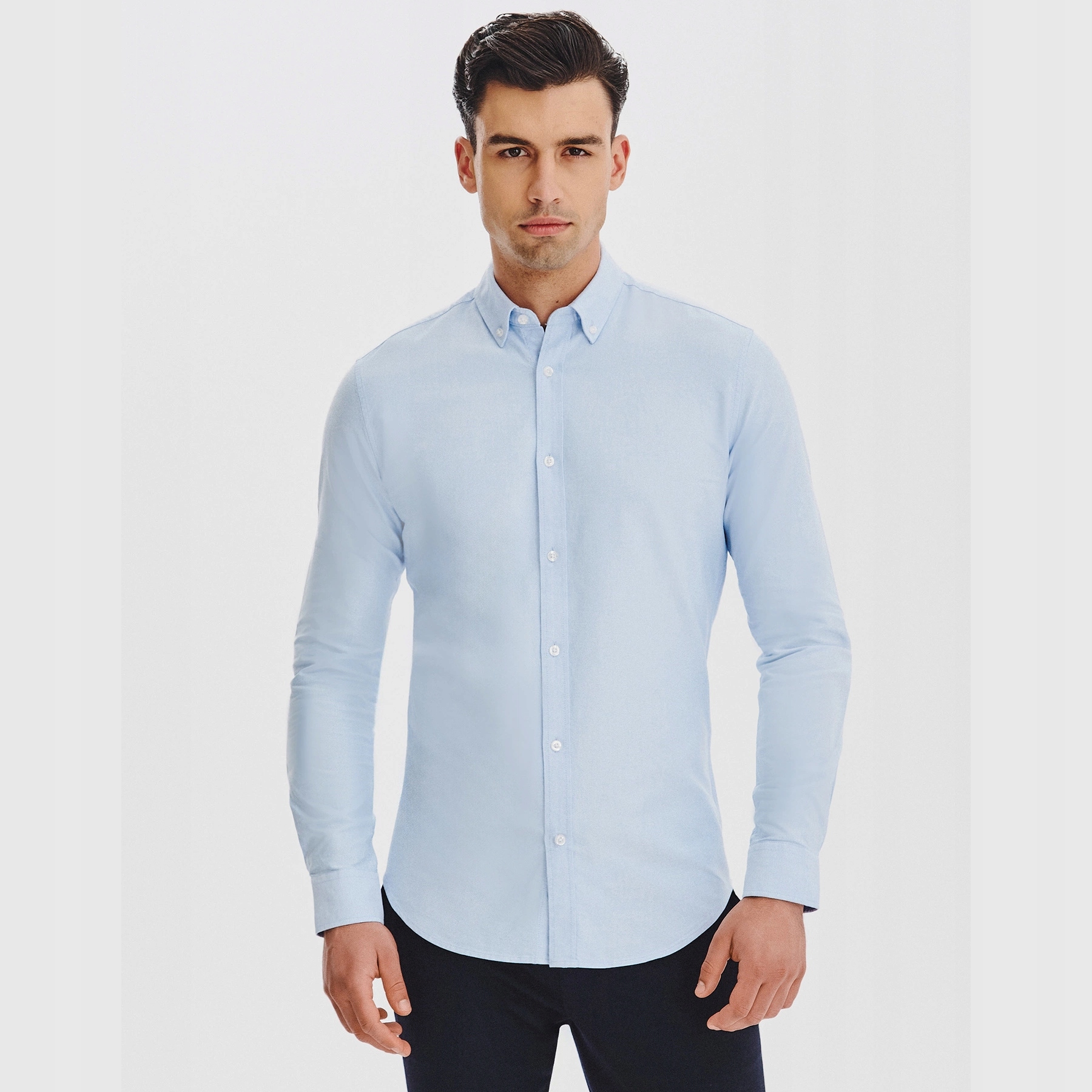 Modrá pánská košile Slim Fit 100% bavlna Pako Lorente vel XXL