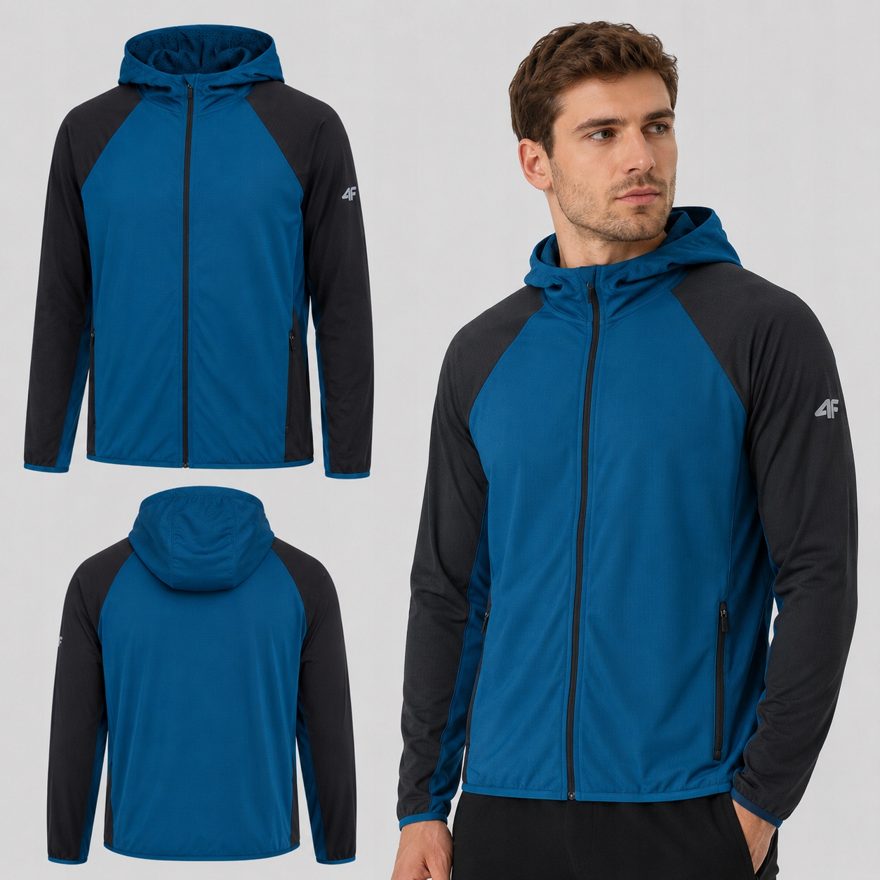 Pánská Mikina 4F Trekkingová Rychleschnoucí M M640 SS26
