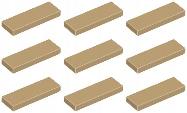 

Lego 63864 Tile Płytka 1x3 piaskowa cie (6g) 9 szt