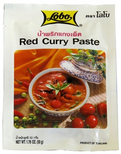 

Czerwona pasta curry, red curry 50g Lobo