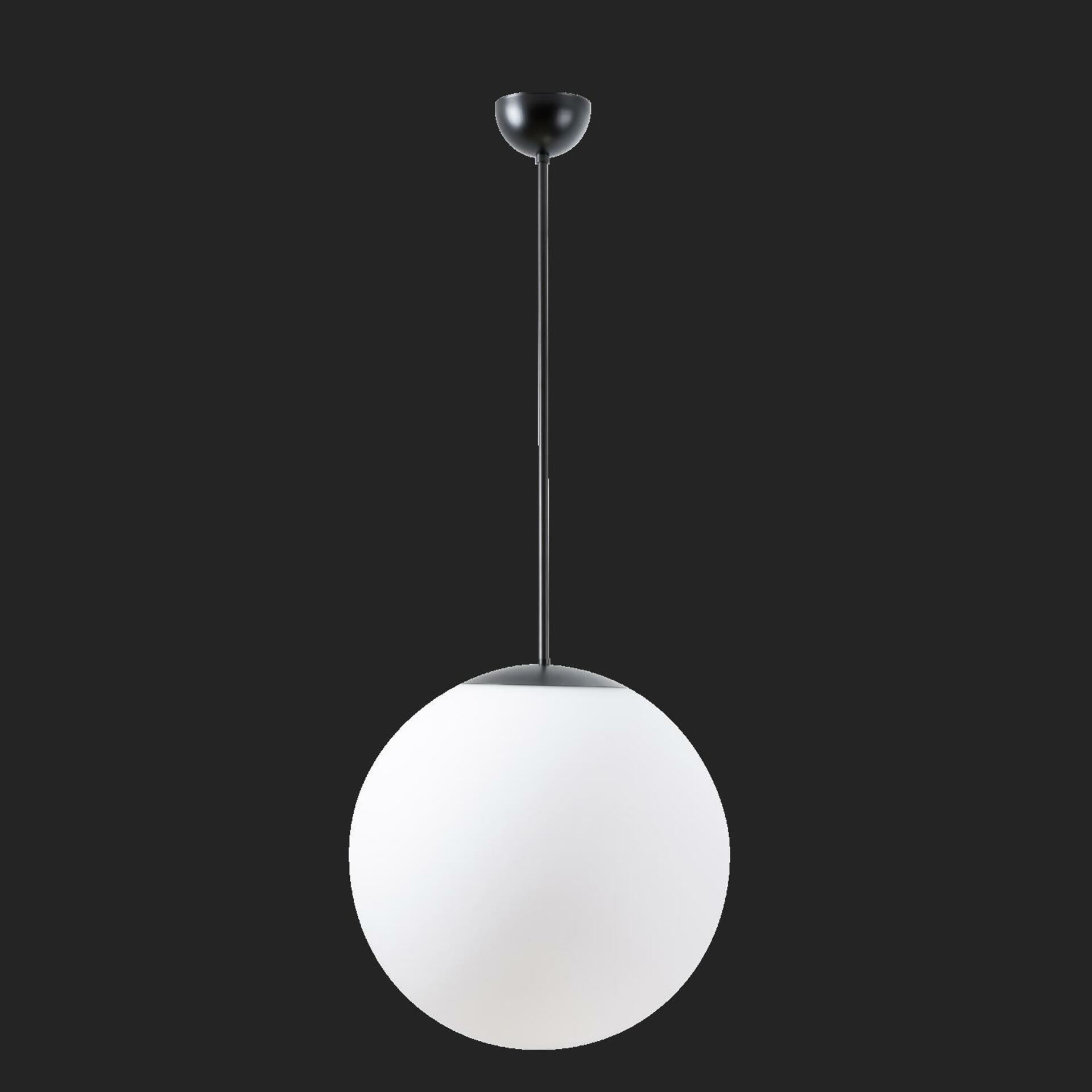 Osmont 52930 Adria P3 závesné sklenené svietidlo čierna biela IP40 150W E27