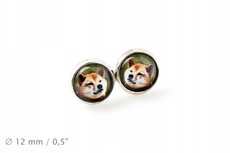 

Shiba Inu Kolczyki z Twoim zdjęciem Handmade