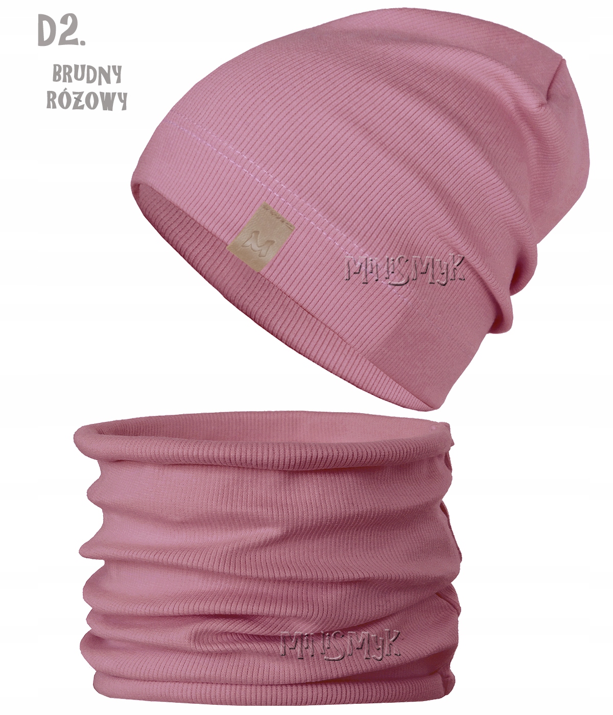 Komplet CZAPKA + TUBA komin beanie PRĄŻEK r. 50-52 Marka Inna marka