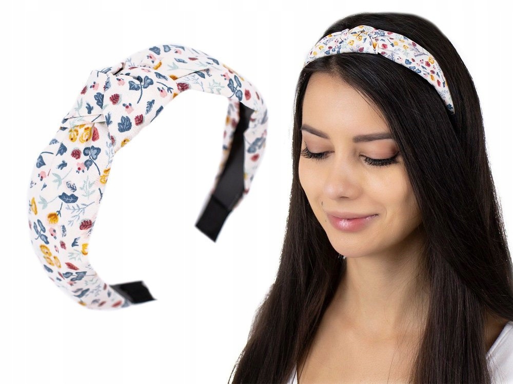 OPASKA DO WŁOSÓW delikatna KWIATY pin up TURBAN węzeł Model 37356