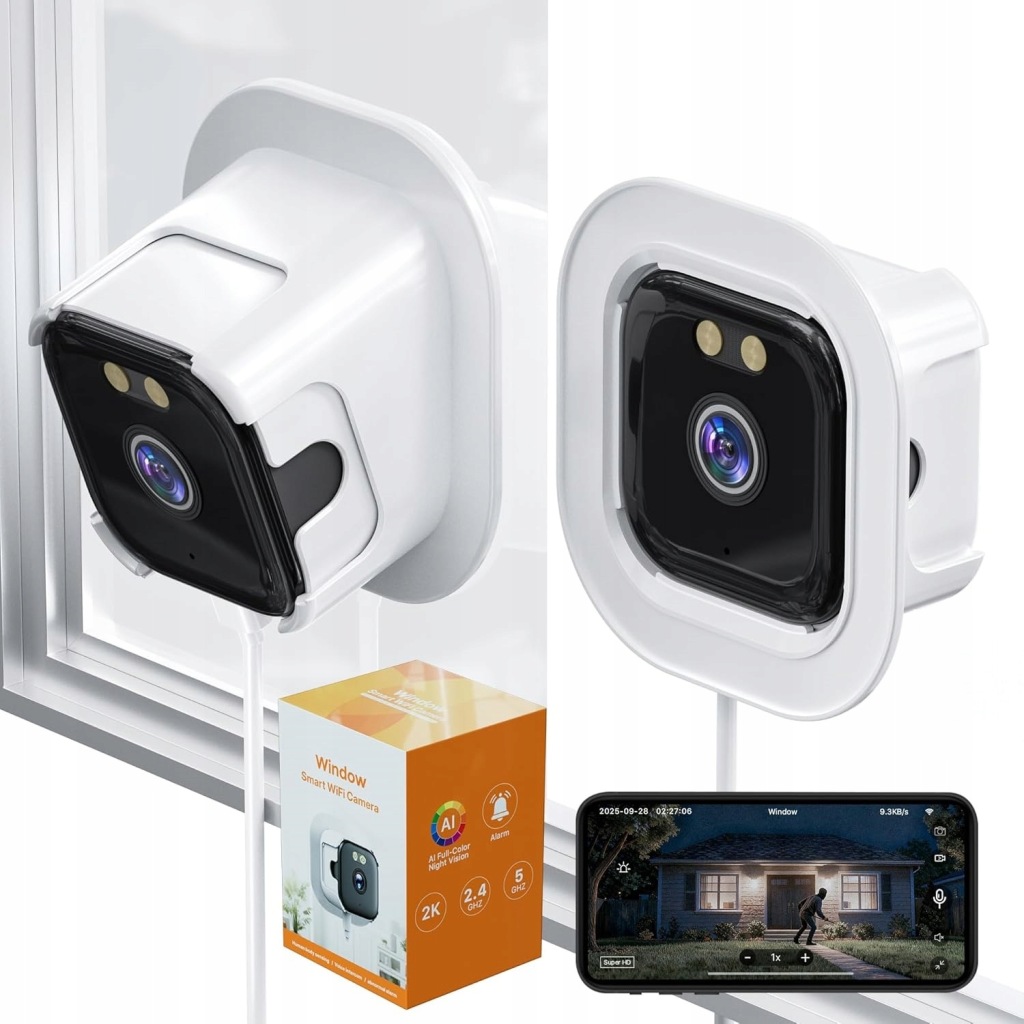 Inteligentní okenní kamera WiFi 2.4G a 5G pohybu Smart WiFi 5MP vnitřní