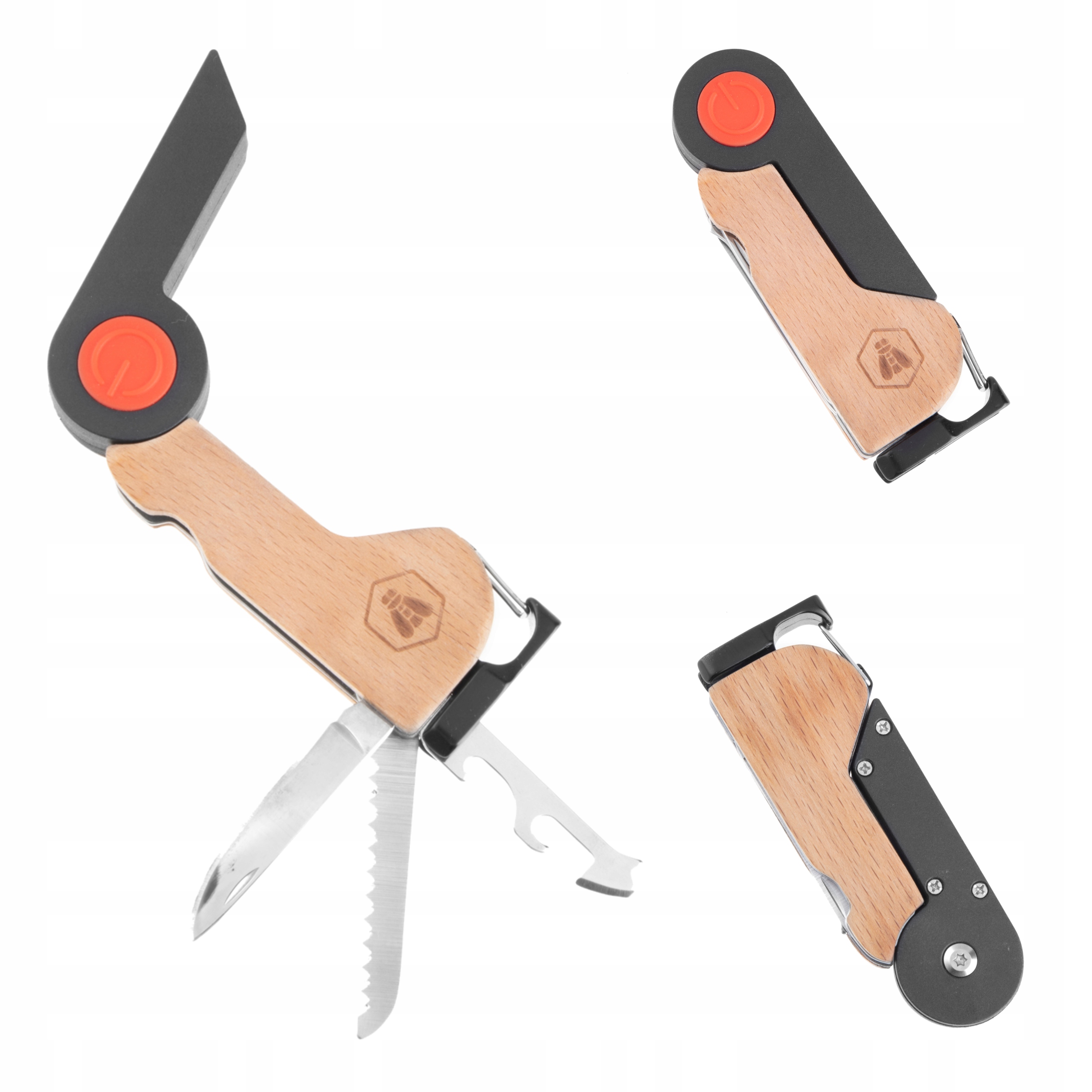 Multitool Laguiole multifunkční nástroj Led svítilna magnet otvírák