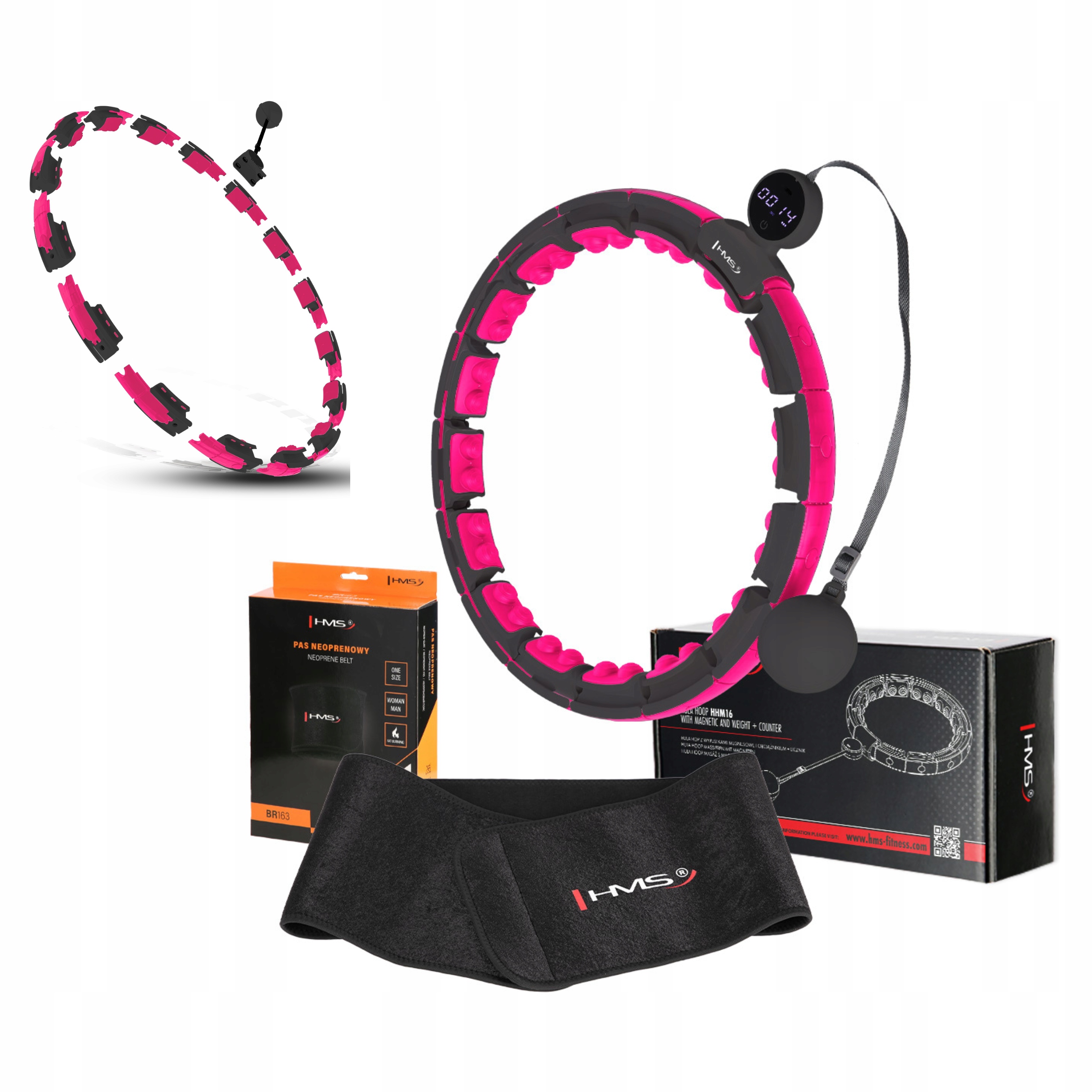Hula Hoop s magnety masážní přístroj Usb počítadlo zeštíhlující pás Hms