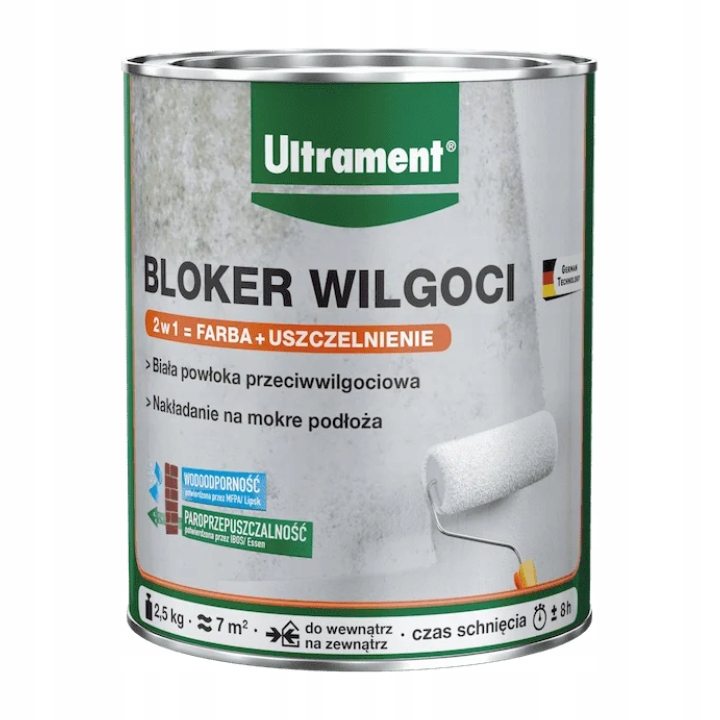 Bloker Wilgoci Farba Przeciw Wilgoci 2,5kg Ultrament