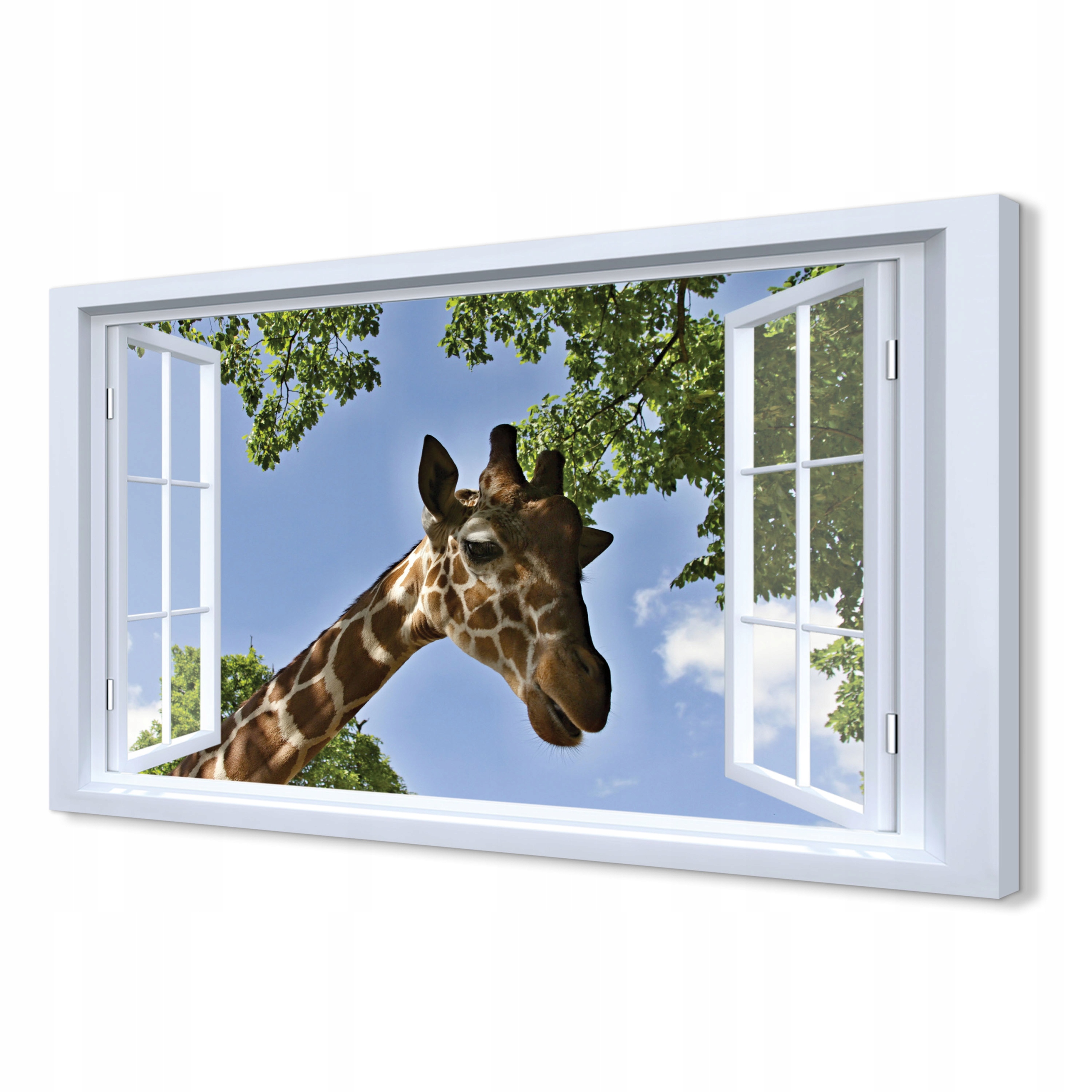Obraz na plátně 3D Žirafa listy zvíře 120x80