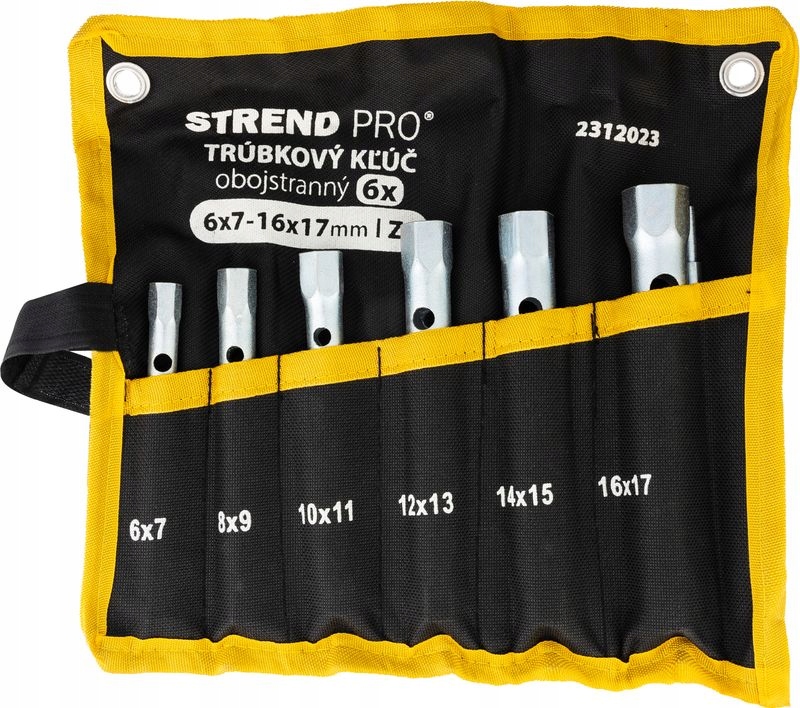 Zestaw Kluczy Klucz Rurowy Dwustronny Cynk 6 Szt. Strend Pro 6x7-16x17 MM