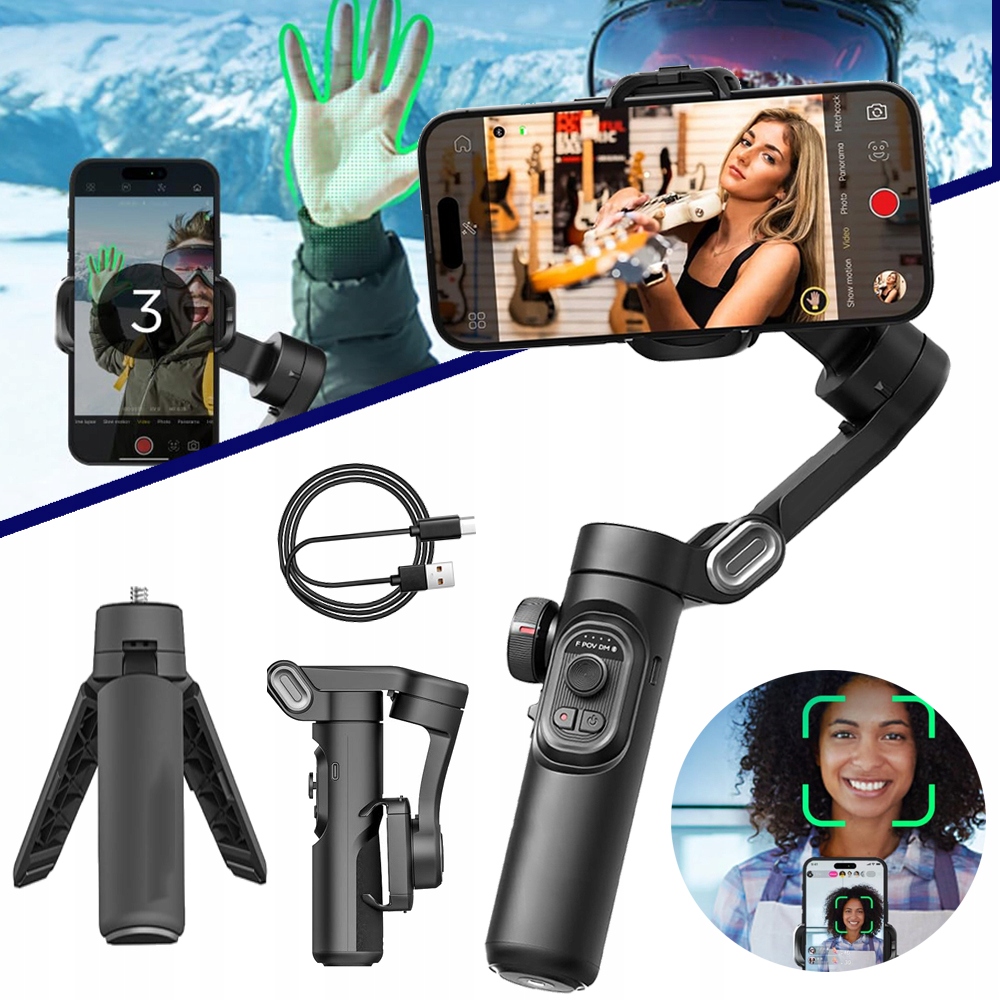Stabilizátor Gimbalu Pro Chytrý Telefon, Skládací Ruční Stativ, Stabilizátor