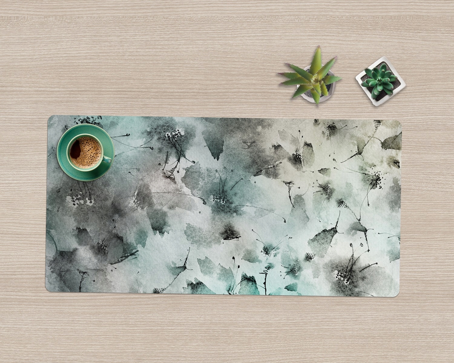 Podkładka na stół Kwiaty Tusz Akwarela 100x50 cm Marka Coloray