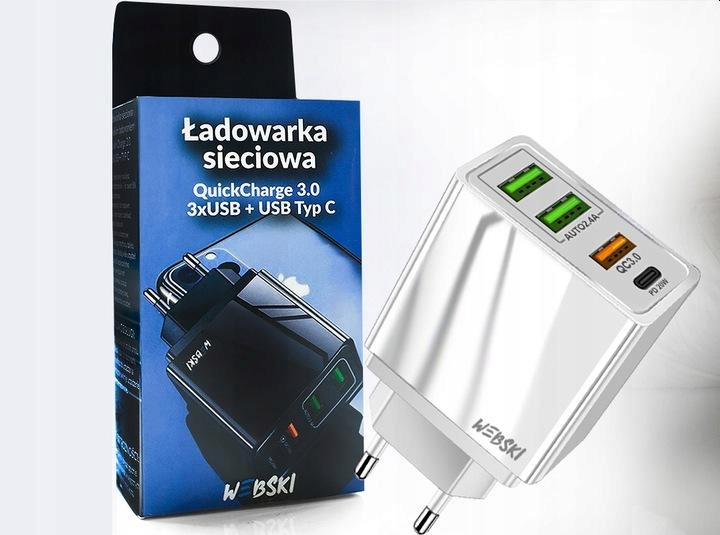 KOSTKA DO SZYBKIEGO ŁADOWANIA MOCNY KRÓTKI PRZEWÓD W OPLOCIE USB-C /USB-C Stan opakowania oryginalne