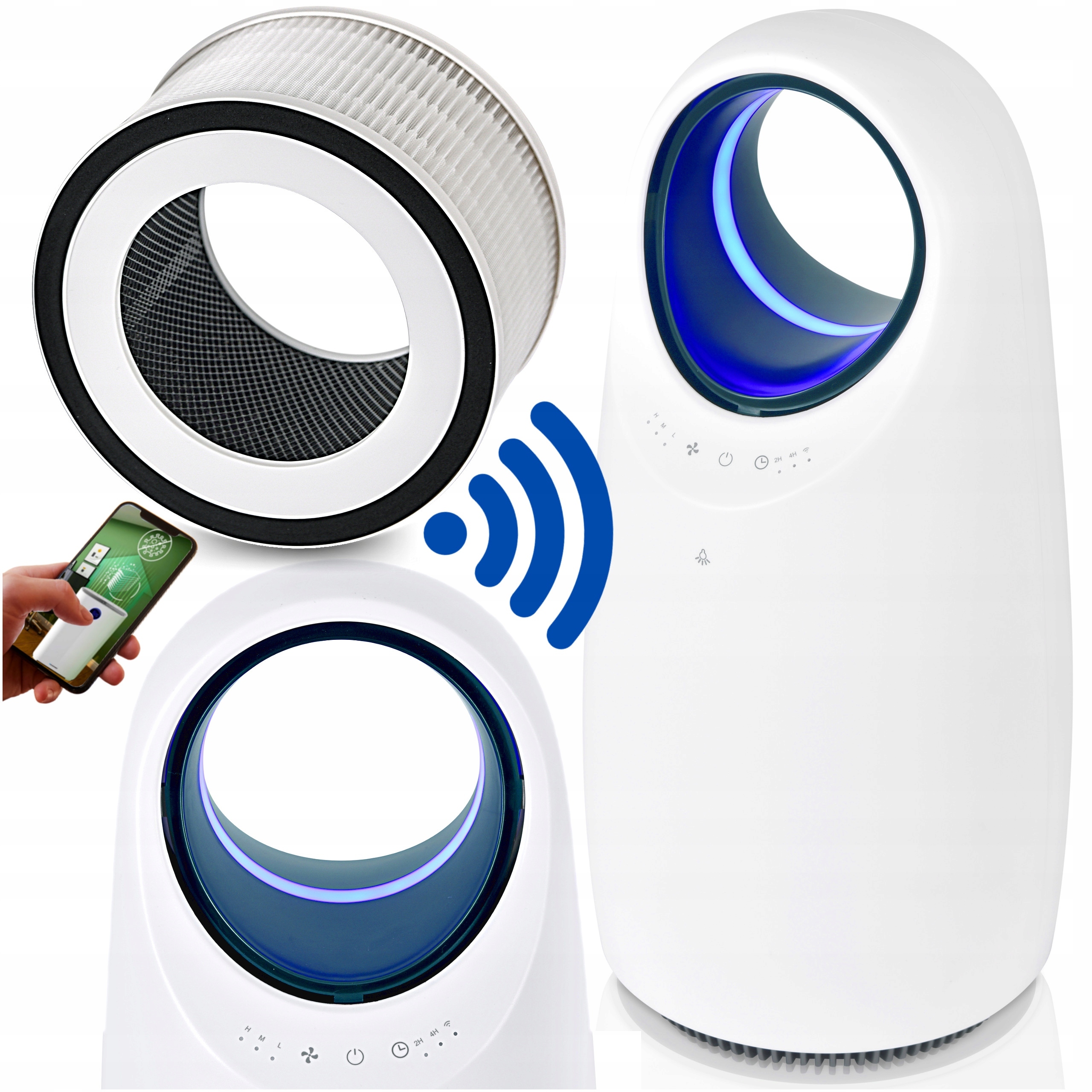 Oczyszczacz Vaco filtr Hepa, węglowy, WiFi