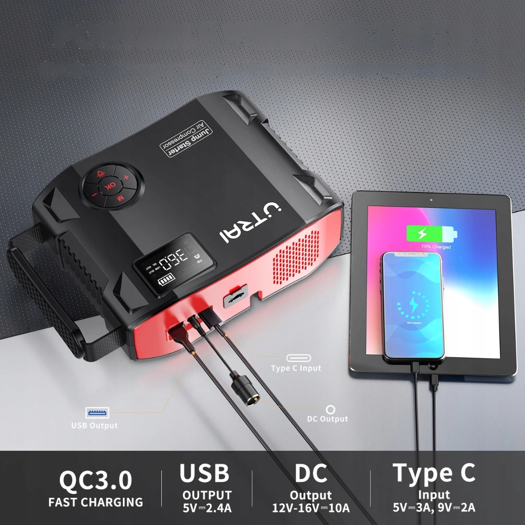UTRAI JUMP STARTER 2000A–6000A POWERBANK 12V BOOSTER AWARYJNE ROZRUCHOWE Model Jstar 5