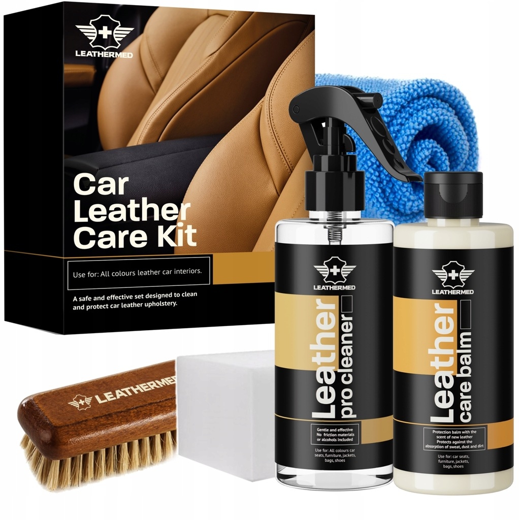 Zestaw Do Czyszczenia Skór Pielęgnacji Tapicerki Skóry Leathermed 2x250ml