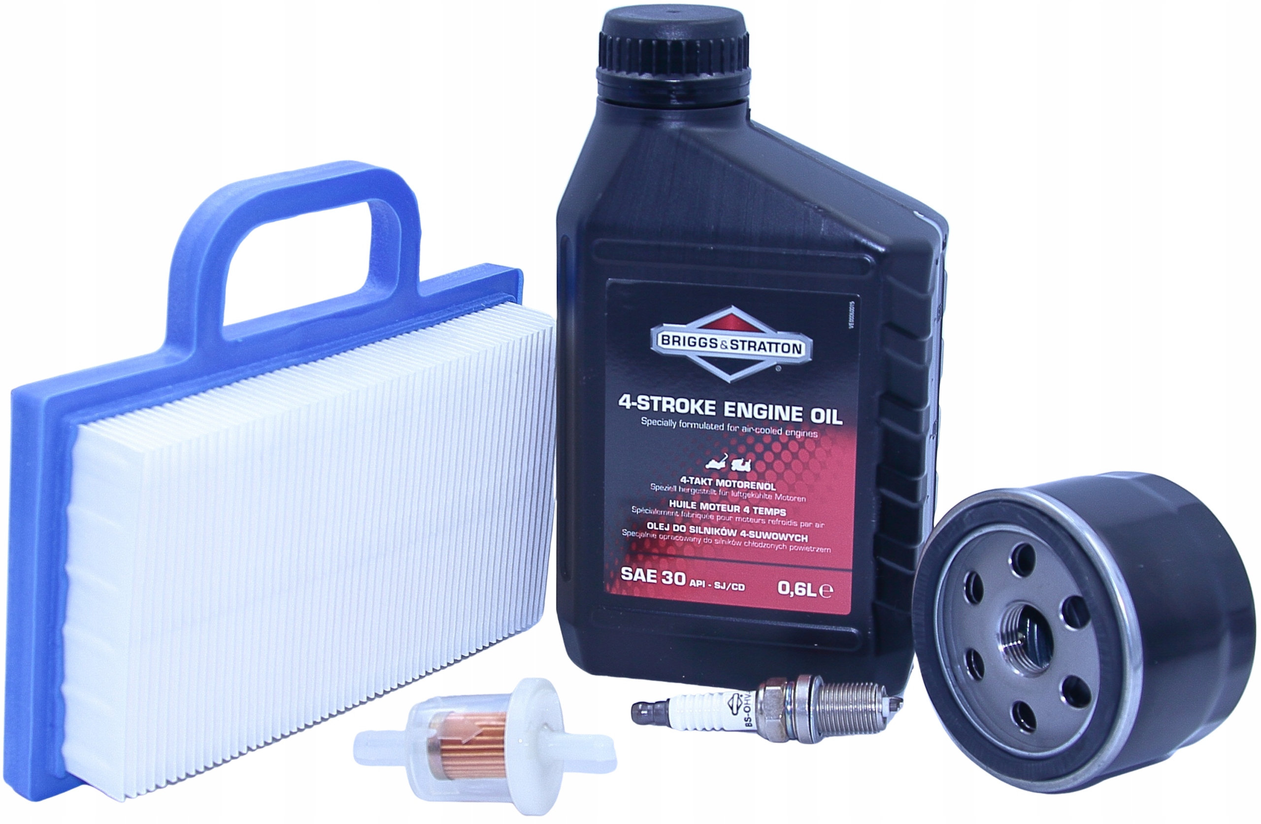 Filtry, Olej, Svíčka Briggs vzduchový kufr sáček 499486, olej, palivo