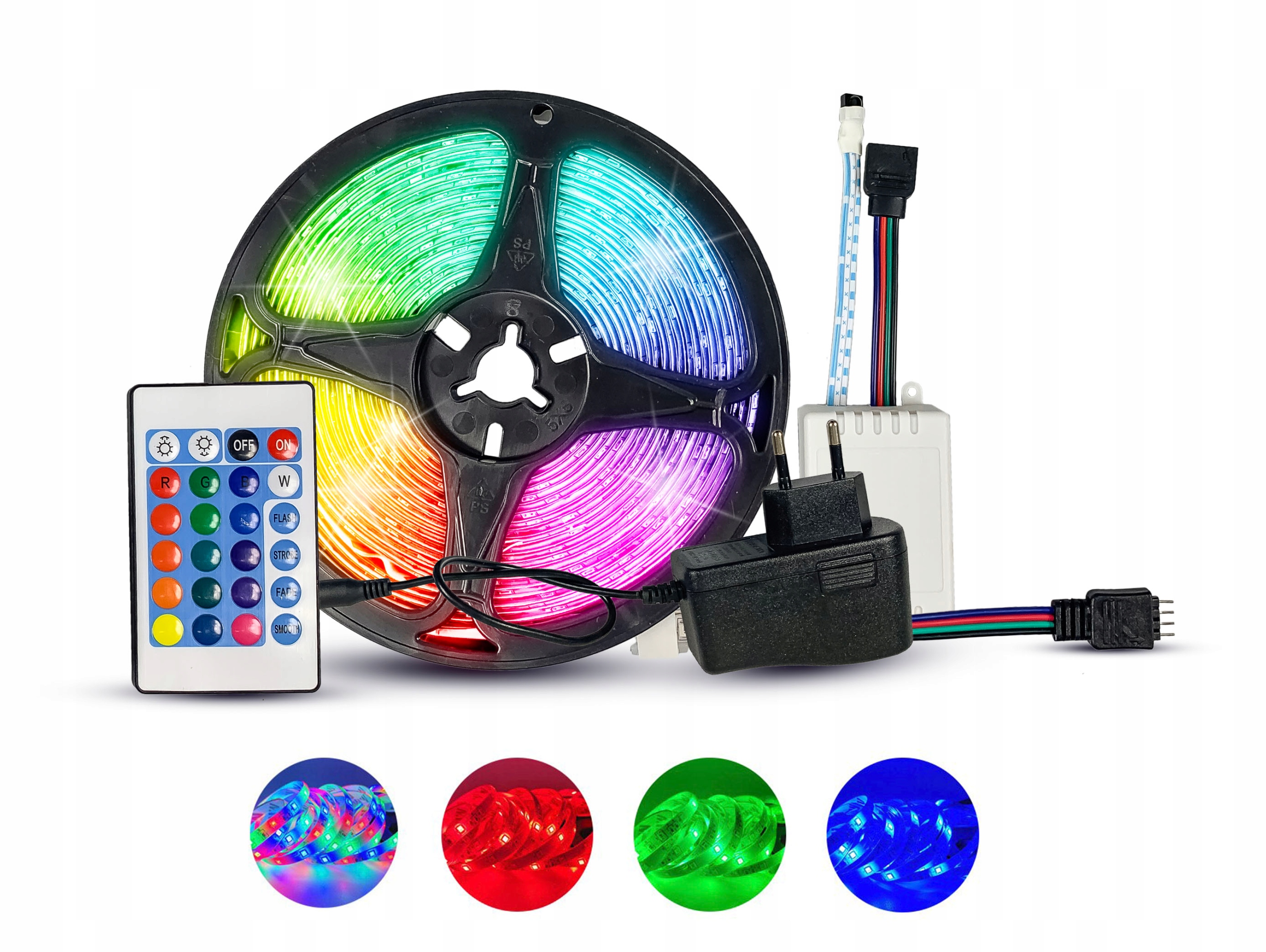 

Taśma Led Rgb IP65 5m Pilot+ Zasilacz 24W Zestaw