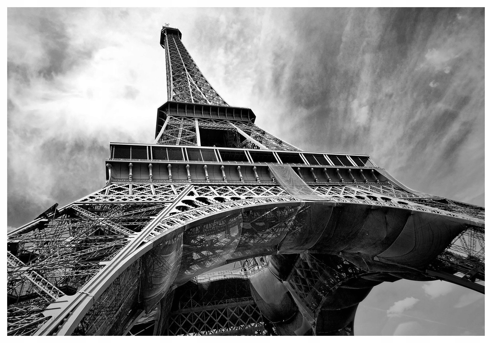 Vliesová fototapeta Eiffelova věž v mlze Paříže styl 350x250 lepidlo