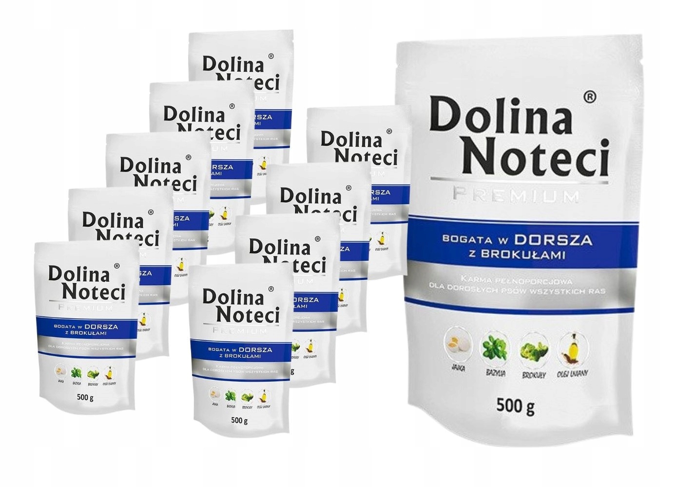 Levně Dolina Noteci Premium vlhké krmivo pro psy bohaté na tresku s brokolicí 10x500 g