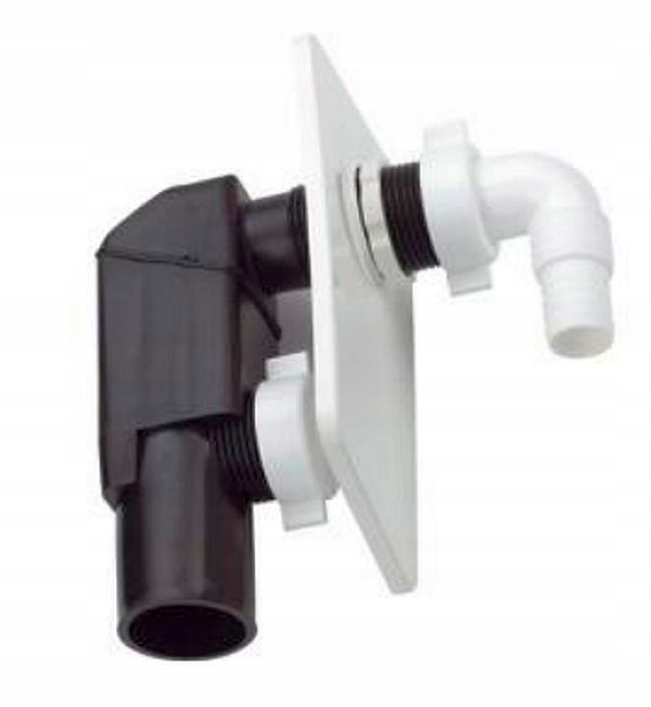 Tycner Syfon pralkowy podtynkowy biały