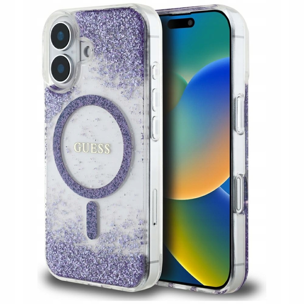 Pouzdro Guess MagSafe fialové pro iPhone 16