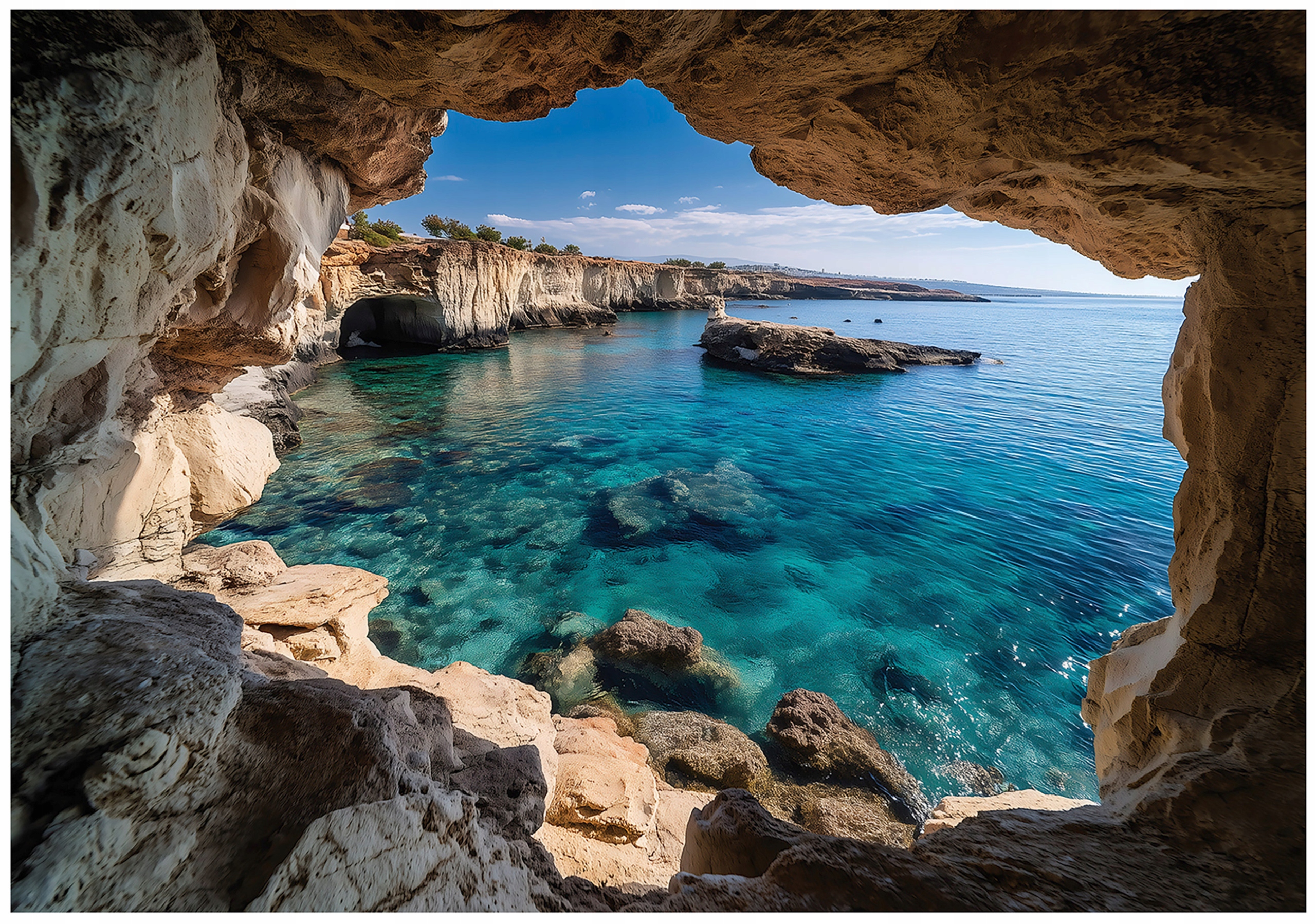 Fototapeta Jeskyně 3D Oceán Krajina Na Zeď Ložnice Obývací Pokoj 350x250